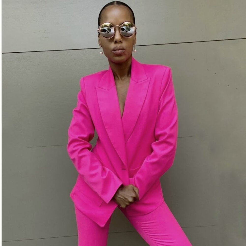 NWT Argent Supermajority Blazer Wool Blend Bright Pink 22